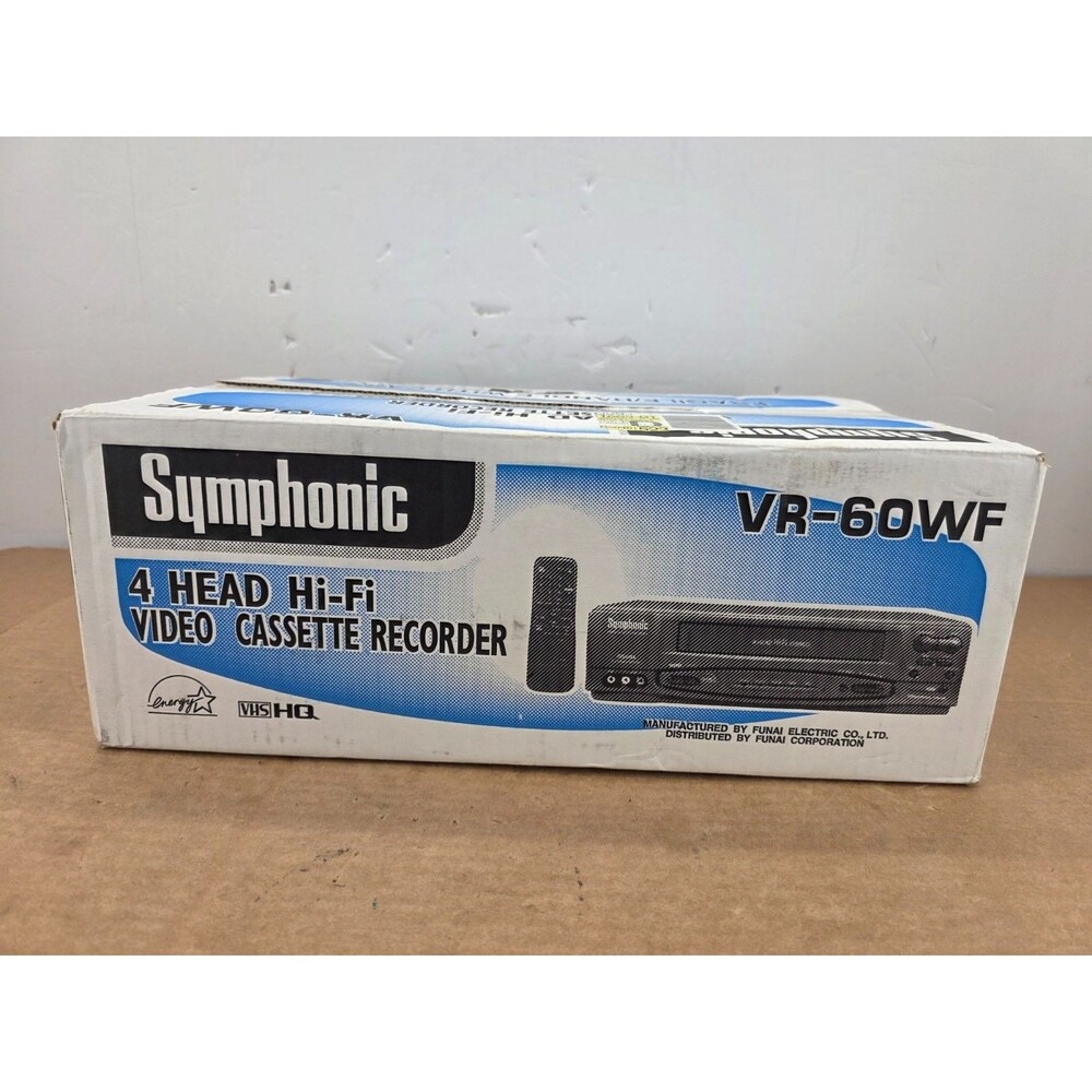 NEW Symphonic VR-60WF VHS Video Cassette Player Recorder 4 Head HiFi VCR